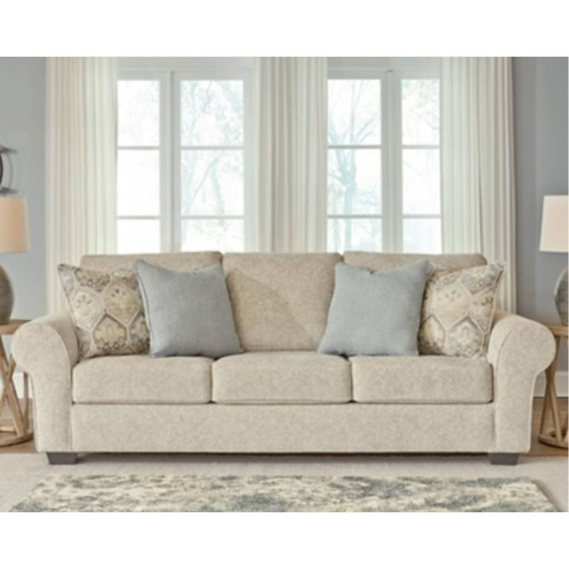 كنبة ثلاث مقاعد قماش - بيج - Beige Fabric Three-Seater Sofa
