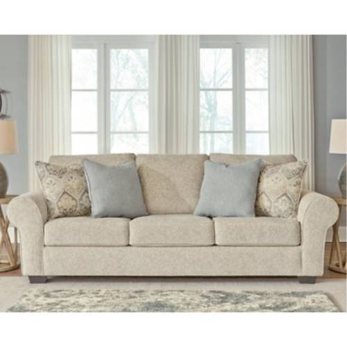 كنبة ثلاث مقاعد قماش - بيج - Beige Fabric Three-Seater Sofa
