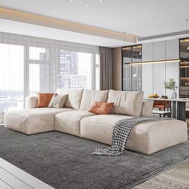كنبة زاوية حرف L من متجر بيزناس - Biznas L-Shape Sectional Sofa
