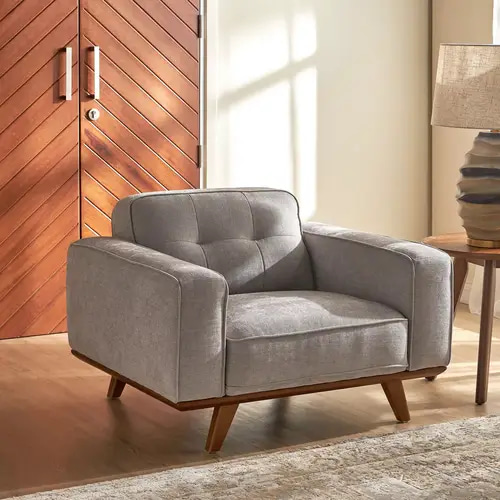 Murano fabric armchair - grey