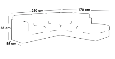 كنبة زاوية حرف L - بيج - L-Shape Corner Sofa - Beige
