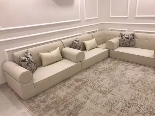 جلسة أرضية زاوية مودرن فاخرة  Luxury Modern Corner Floor Seating Set