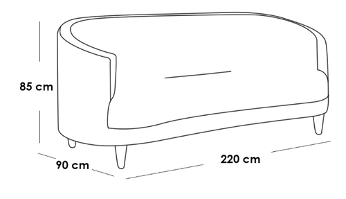 كنبة ثلاثة مقاعد خشب سويدي وقماش شانيل - بيج, Three-Seat Sofa, Swedish Wood and Linen Fabric - Beige