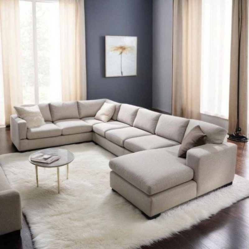 Modern 6-Seater Sectional Sofa - كنبة ركنية عصرية 6 مقاعد