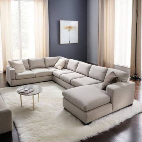 Modern 6-Seater Sectional Sofa - كنبة ركنية عصرية 6 مقاعد
