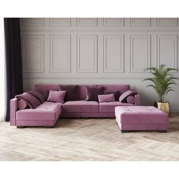 كنبة زاوية قطعتين - بنفسجي - Two-Piece Sectional Sofa - Purple
