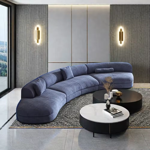 Modern U-shaped Sectional Sofa - كنب ركني عصري دائري بتصميم حرف U