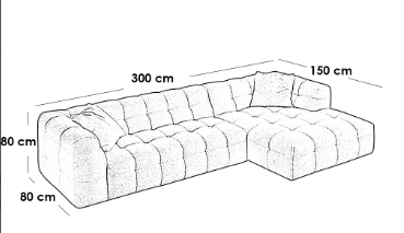 كنبة زاوية خشب سويدي وبوكليه - ابيض - Swedish Wood and Boucle Corner Sofa - White