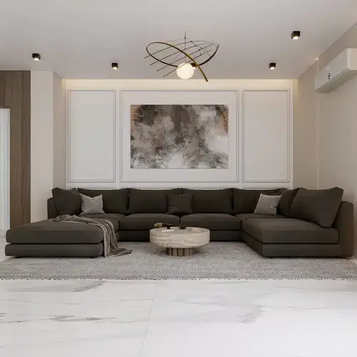 Modern U-shaped Sectional Sofa - كنب ركني عصري على شكل حرف U