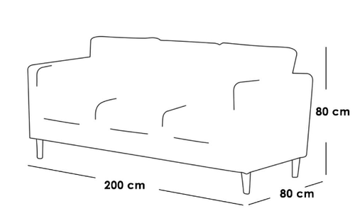 Three-Seat Sofa Brown Swedish Wood Leather - كنبة ثلاث مقاعد جلد خشب سويدي بني
