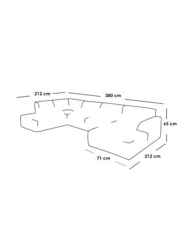 كنبة زاوية رمادية - Grey Corner Sofa