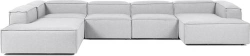 كنب ركني كلاسيكي منخفض الارتفاع على شكل حرف U متعدد الألوان - Low-Profile U-Shaped Classic Sectional Sofa