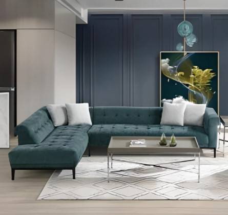كنبة زاوية سويدي - ألوان متعددة ومخمل فاخرة - Swedish Corner Sofa - Multiple Colors and Luxurious Velvet
