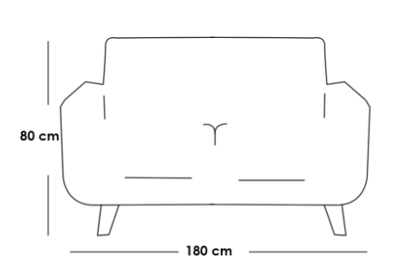 كنبة مقعدين خشب سويدي و مخمل - زهري - Swedish Wood and Velvet Two-Seater Sofa - Pink
