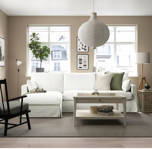 كنبة زاوية بيزناس البيضاء الفاخرة (Biznas White Corner Sofa)