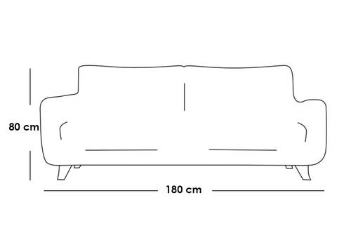 Two-Seater Sofa, Swedish Wood and Beige Linen - كنبة مقعدين خشب سويدي وكتان بيج