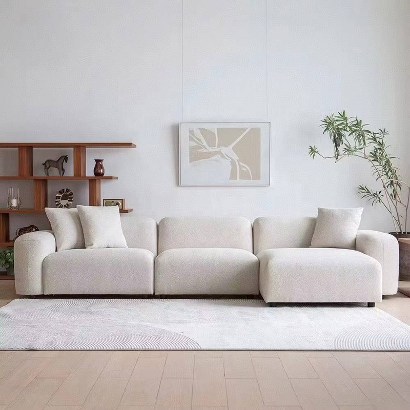 كنب زاوية حرف L ماستر أبيض - White Master L-Shape Sectional Sofa
