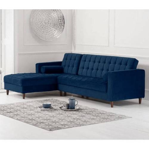 L-Shape Sectional Sofa - Blue - كنبة زاوية حرف L - أزرق
