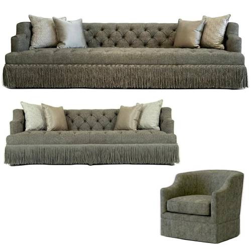 Abella living room sofa – olive green