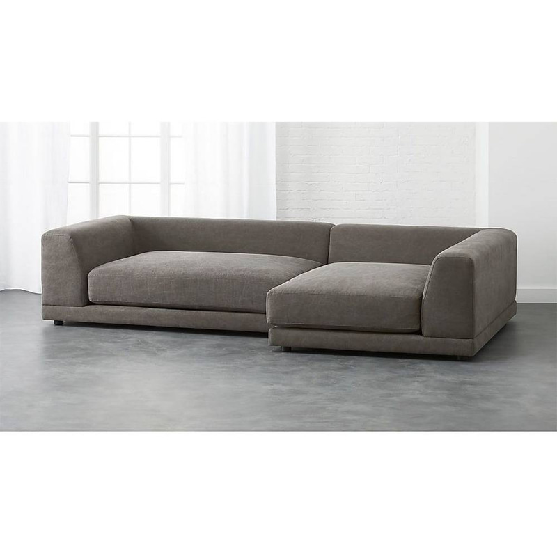 كنبة زاوية حرف L - رمادي, L-Shaped Corner Sofa - Grey
