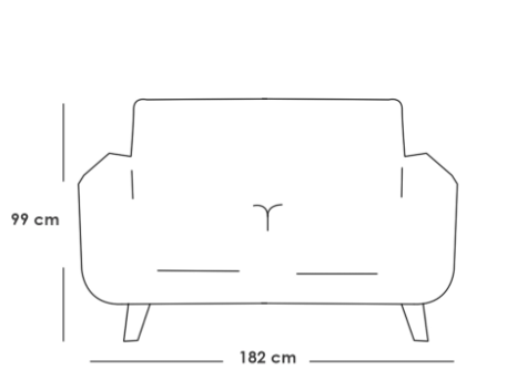 Two-Seater Sofa - Artificial Wood - Brown - كنبة مقعدين - خشب صناعي - بني
