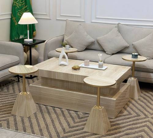طقم طاولات ضيافة رخام فاخر - أناقة وديمومة ✨ - Luxurious Marble Coffee Table Set - Elegance and Durability ✨
