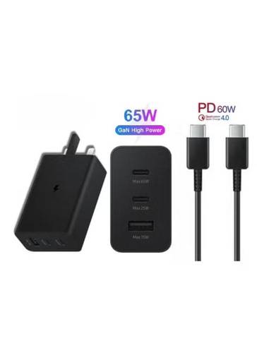 شاحن PD+USB لأجهزة الاندرويد بقوة 65 واط: