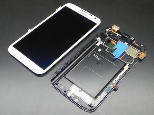 شاشة جلكسي نوت 2 نوع  oled مع فريم رقم موديل N7100