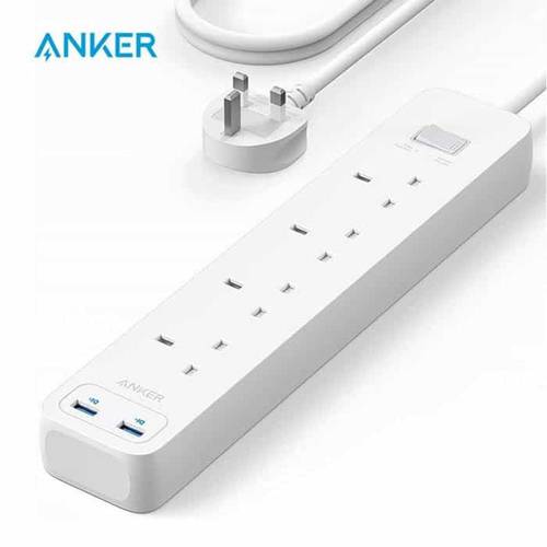توصيلة كهرباء  2 متر انكر مع 2 مدخل USB