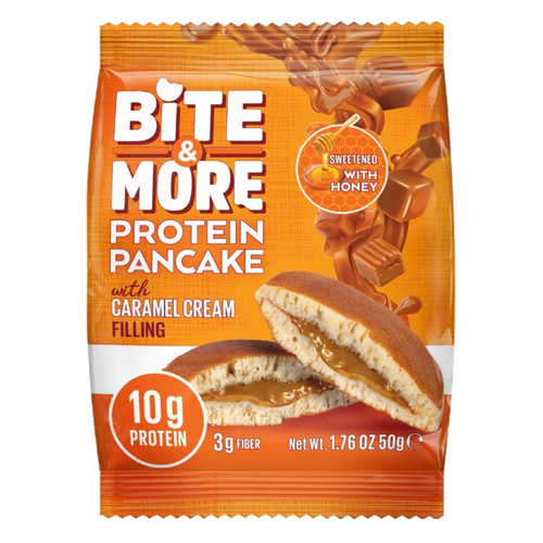 Protein Caramel Pancakes with Honey - Bite & More