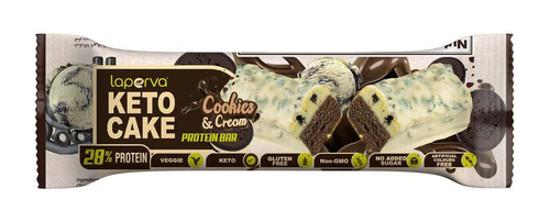 Keto cake protein bar cookies & cream- Laperva
