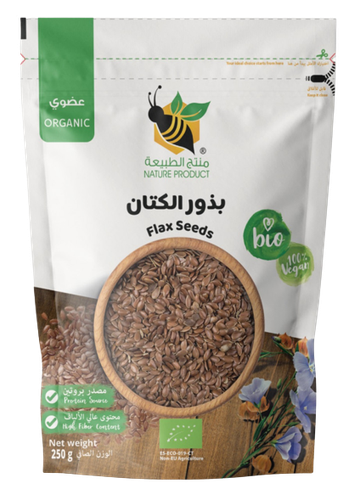 بذور الكتان العضوية - منتج الطبيعة
