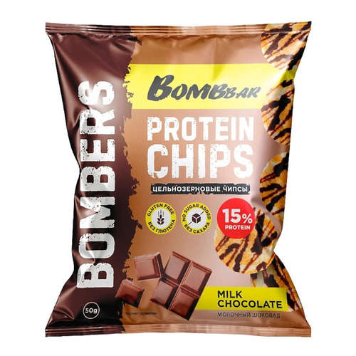 Baked Protein Chips with Milk Chocolate - Bomb Bar