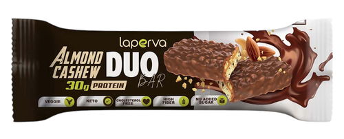 Bar Duo 30gm Protein Chocolate, Cashew and Almond - Laperva
