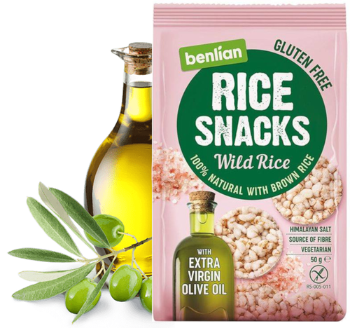 Rice Snacks with Extra Olive Oil & Himalayan Salt - Benlian