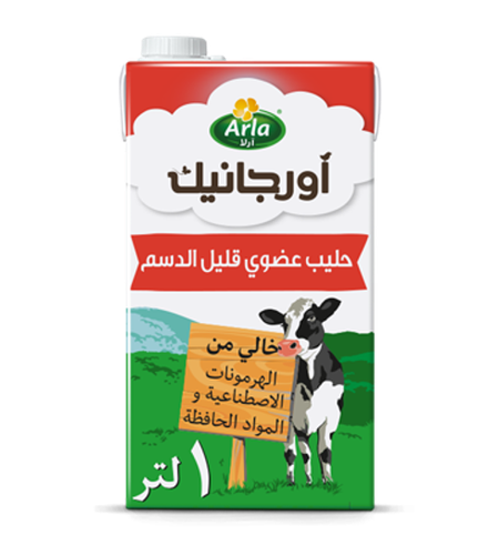 حليب عضوي قليل الدسم 1 لتر - آرلا 