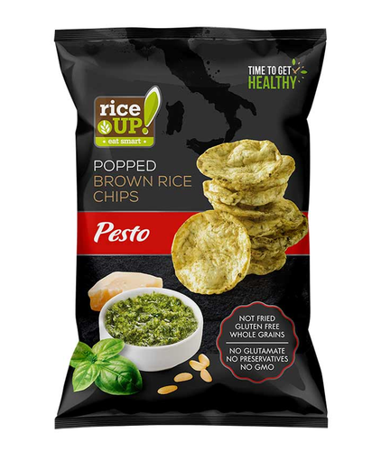 Poped Brown Rice Chips Pesto - Rise Up