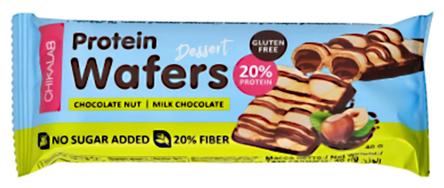  Protein Wafers Chocolate Nut Milk Chocolate - Chika Lab