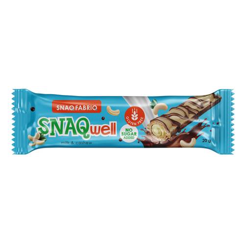 Protein Wafer with Milk Chocolate & Cashews - Snaq Fabriq