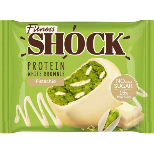 Protein Brownie Sugar-Free White Chocolate & Pistachio flavored - Shock