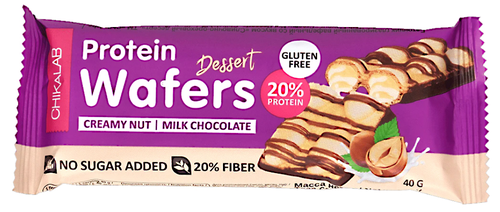 Protein Wafers Creamy Nut Milk Chocolate - Chika Lab