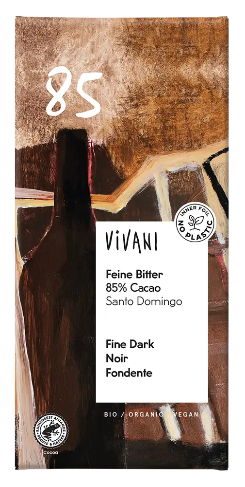 Organic Vegan Santo Domingo Dark Chocolate 85% - Vivani