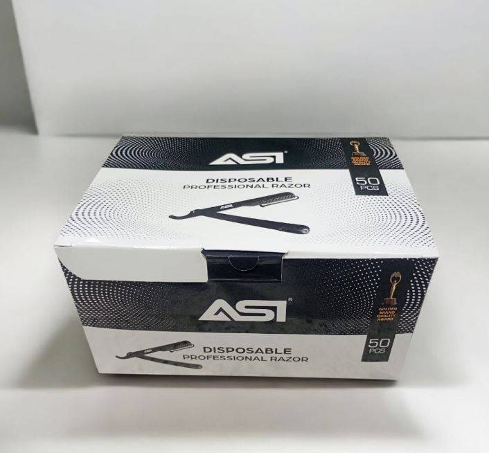 ASI Disposable Professional Razors – Single Use Barber Razors (50 PCS)
