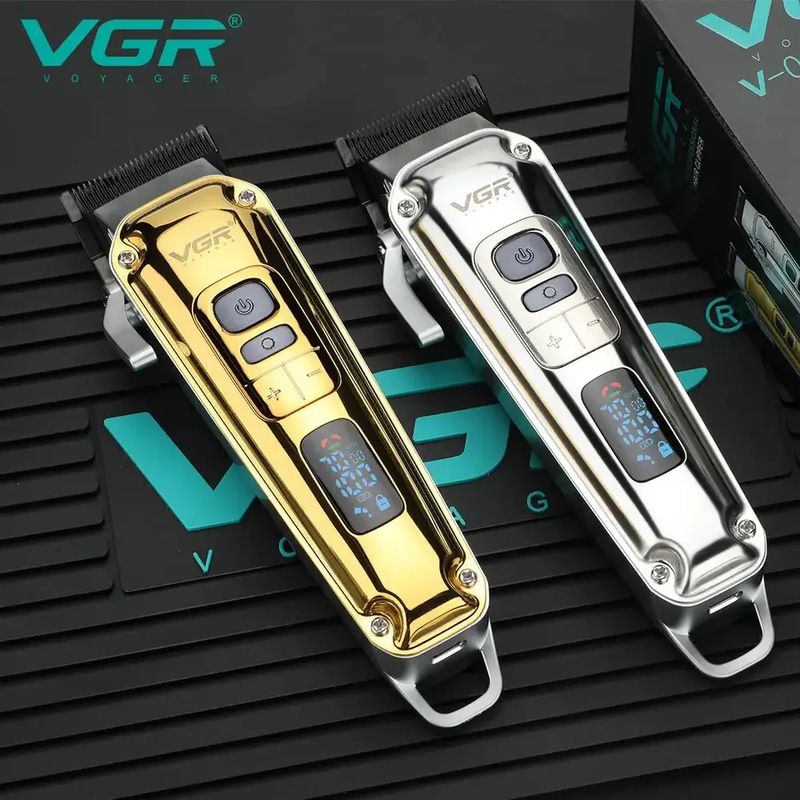 ماكينة حلاقة كهربائية احترافية قابلة لإعادة الشحن للرجال من طراز VGR-006، ماكينة تشذيب وحلاقة شعر لاسلكية v 006