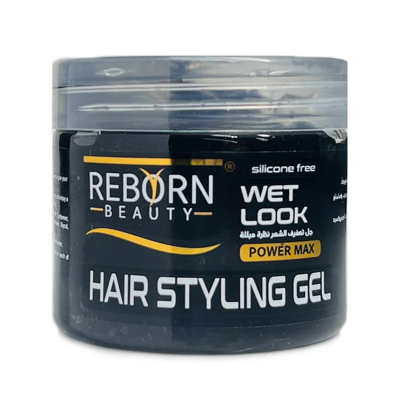Hair Styling Gel - Wet Look Silicone free - Reborn Beauty 300ml