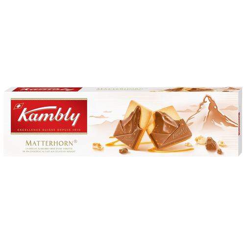 MILK CHOCOLATE & HONEY NOUGAT BUTTER BISCUIT (MATTERHORN) 