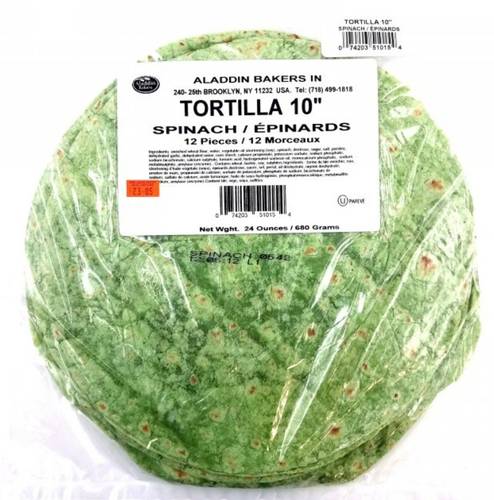 SPINACH FLOUR TORTILLA (20CM)