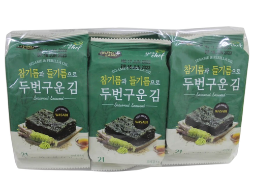 TWICE-ROASTED SEAWEED (WASABI) 