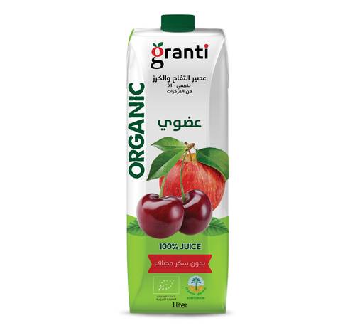 عصير تفاح وكرز اسود عضوي 