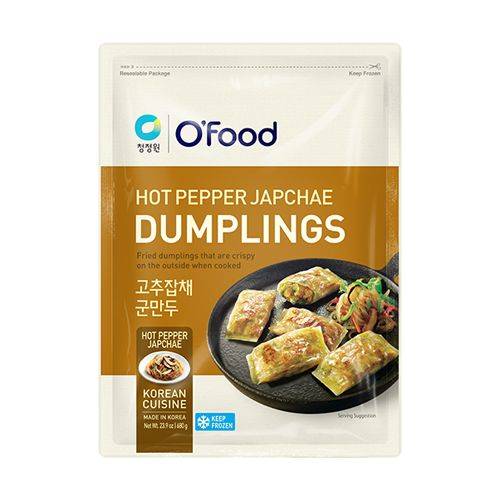 HOT PEPPER JAPCHAE DUMPLINGS 